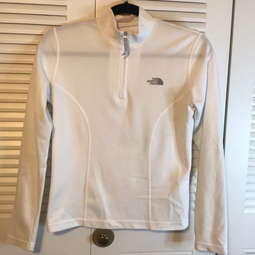 The North Face White Quarter Zip Pullover